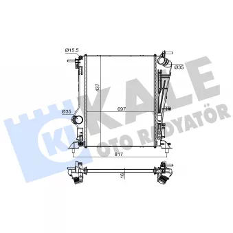 Radiateur, refroidissement du moteur KALE OTO RADYATÖR [457700]