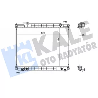 KALE OTO RADYATÖR 573520 - Radiateur, refroidissement du moteur