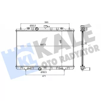 KALE OTO RADYATÖR 573560 - Radiateur, refroidissement du moteur