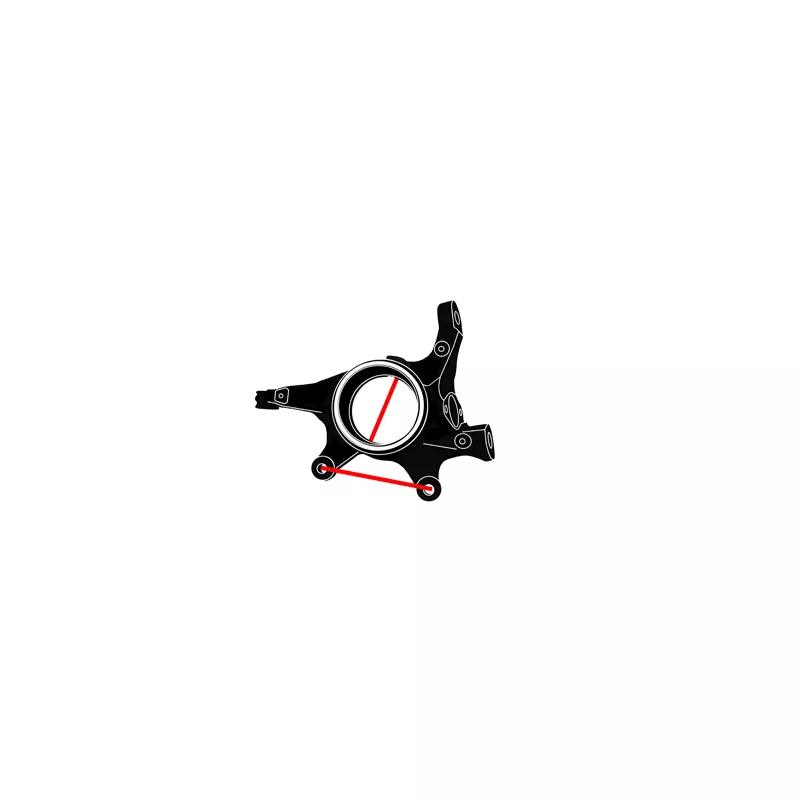 Fusée d'essieu, suspension de roue arrière gauche DYS 79-02803L - Visuel 1