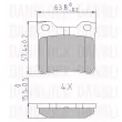 Jeu de 4 plaquettes de frein avant DANBLOCK [DB 510297]