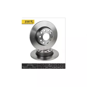 ZentParts Z05991 - Jeu de 2 disques de frein avant