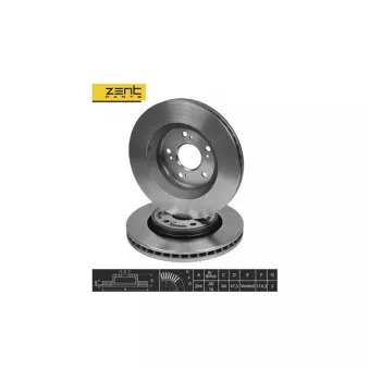 ZentParts Z06020 - Jeu de 2 disques de frein avant