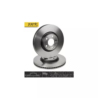 Jeu de 2 disques de frein avant ZentParts [Z06059]