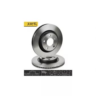 Jeu de 2 disques de frein avant ZentParts [Z06070]