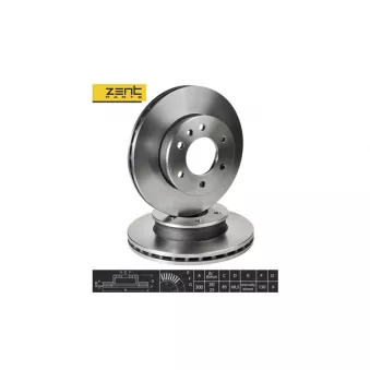 ZentParts Z06079 - Jeu de 2 disques de frein avant