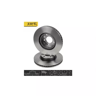 ZentParts Z06146 - Jeu de 2 disques de frein avant