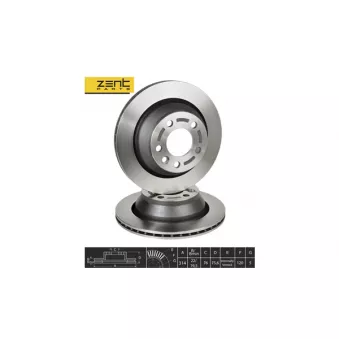 ZentParts Z06167 - Jeu de 2 disques de frein avant
