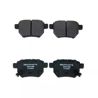 ZentParts Z07492 - Jeu de 4 plaquettes de frein avant