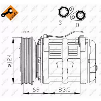 Compresseur, climatisation NRF OEM 8601713