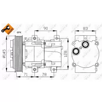 Compresseur, climatisation NRF OEM 6997608