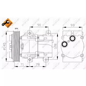 Compresseur, climatisation NRF OEM AU2J19D629DB