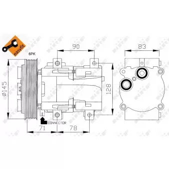 Compresseur, climatisation NRF OEM 1C1H19D629AC
