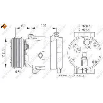 Compresseur, climatisation NRF OEM 8200021822