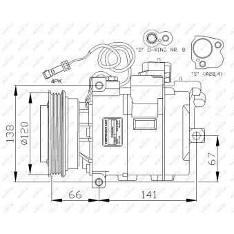 Compresseur, climatisation NRF OEM 8D0260805R