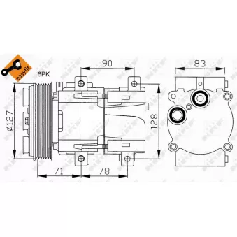 Compresseur, climatisation NRF OEM 6997608