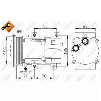 Compresseur, climatisation NRF OEM 1028710