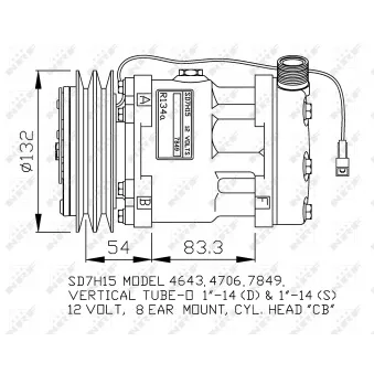 Compresseur, climatisation NRF OEM 82367336