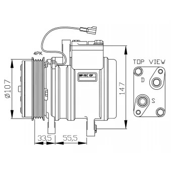 Compresseur, climatisation NRF OEM 96473634
