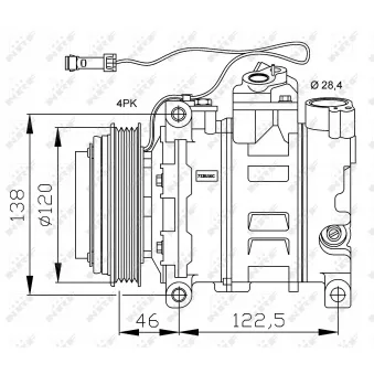 Compresseur, climatisation NRF OEM 4D0260805C