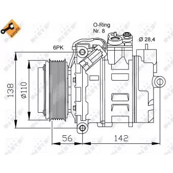 Compresseur, climatisation NRF OEM 93176859