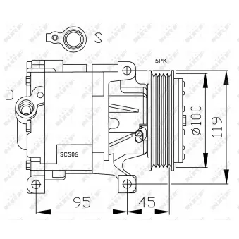 Compresseur, climatisation NRF OEM 71721733