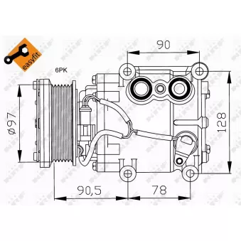 Compresseur, climatisation NRF OEM re98ab19d629aa