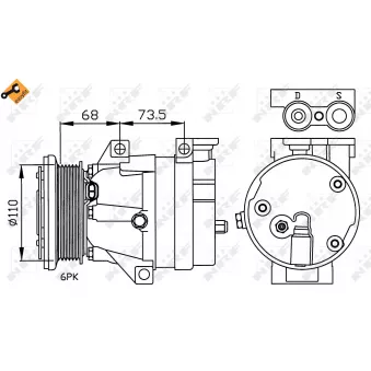 Compresseur, climatisation NRF OEM 1135269