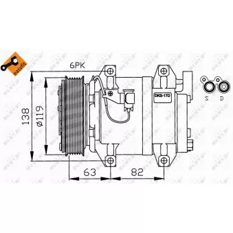 Compresseur, climatisation NRF OEM 8602522