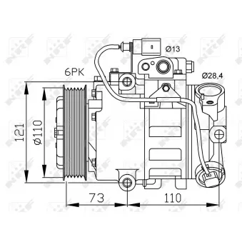 Compresseur, climatisation NRF OEM 6Q0820803J