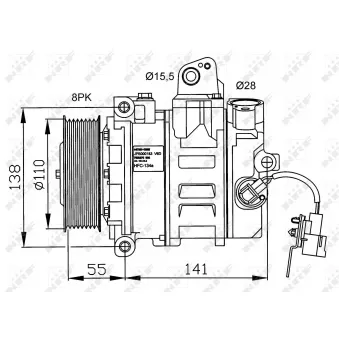 Compresseur, climatisation NRF OEM LR014064