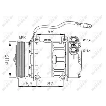 Compresseur, climatisation NRF OEM 71721766