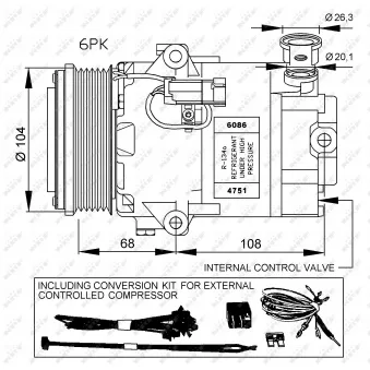 Compresseur, climatisation NRF OEM 13322148