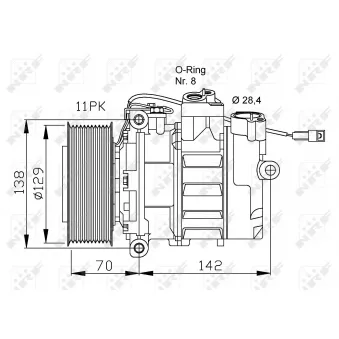 Compresseur, climatisation NRF OEM 5412301311