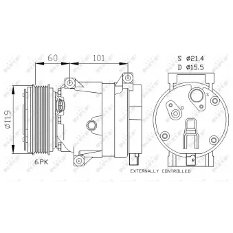 Compresseur, climatisation NRF OEM 8200678509