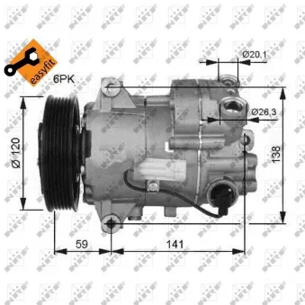 Compresseur, climatisation NRF OEM 13232307