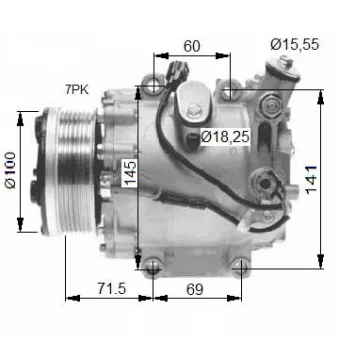 Compresseur, climatisation NRF OEM 38800rsre010m2