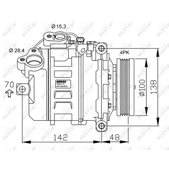 Compresseur, climatisation NRF OEM 9118602