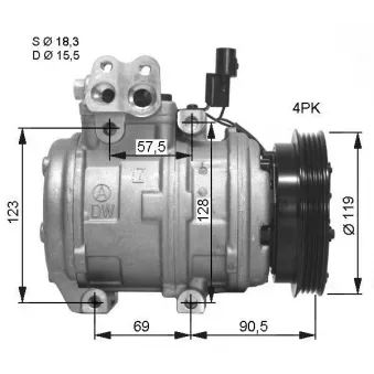 Compresseur, climatisation NRF OEM 0K2FX61450