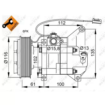 Compresseur, climatisation NRF OEM d65161k00b
