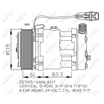 Compresseur, climatisation NRF OEM 5700334