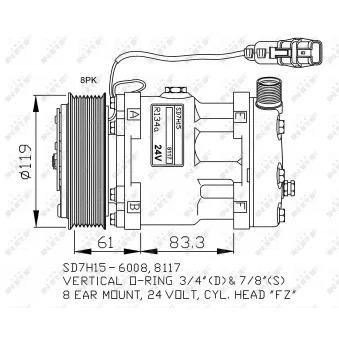 Compresseur, climatisation NRF OEM 5700334
