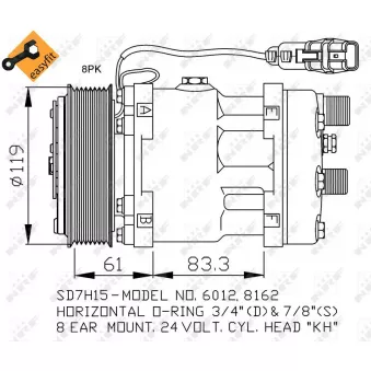 Compresseur, climatisation NRF OEM 51779707032
