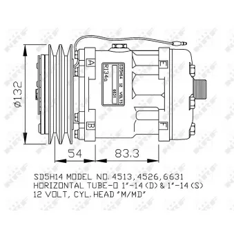 Compresseur, climatisation NRF 32760G