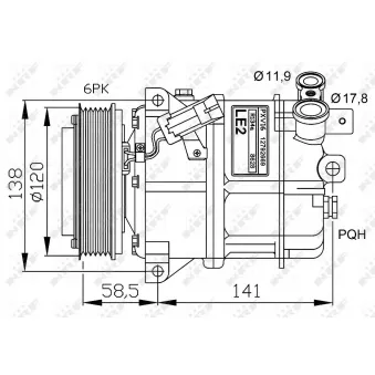 Compresseur, climatisation NRF 32774G