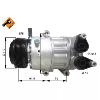 Compresseur, climatisation NRF OEM 6g9119d629dd