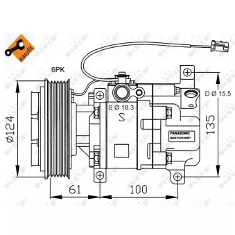 Compresseur, climatisation NRF OEM BBP261450A