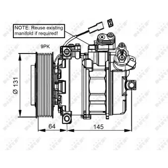 Compresseur, climatisation NRF OEM a0002343711