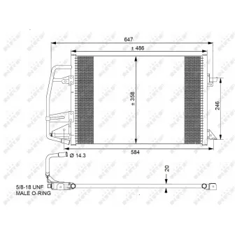 Condenseur, climatisation NRF OEM 6499843