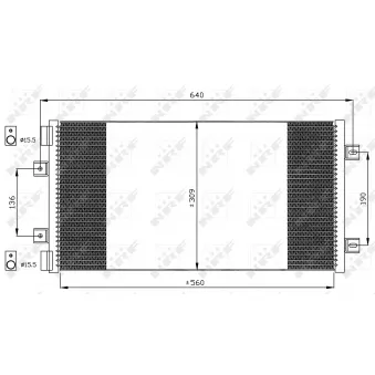 Condenseur, climatisation NRF 35492 pour FIAT PUNTO 1.2 16V 80 - 80cv